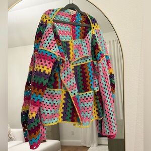 POL Multicolor Crochet Women's Cardigan